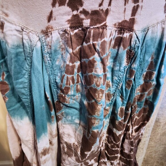 Baba Indian Handcrafted Tie-Dye Maxi Skirt | Tulip Hem & Boho Style | Size M - Picture 7 of 13